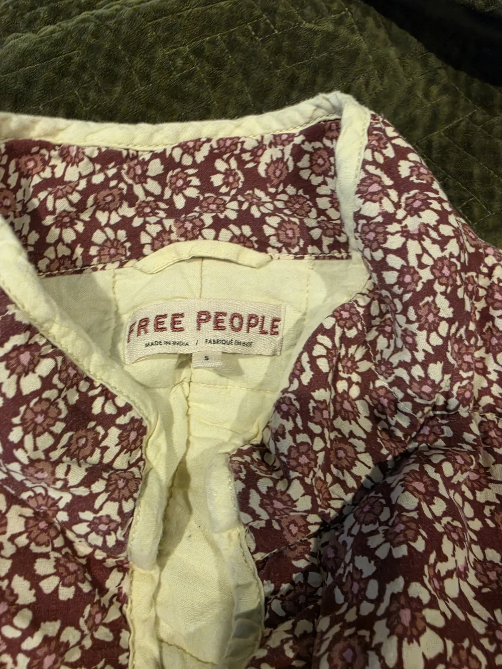Free People Women's Floral Quilted Jacket - Purple